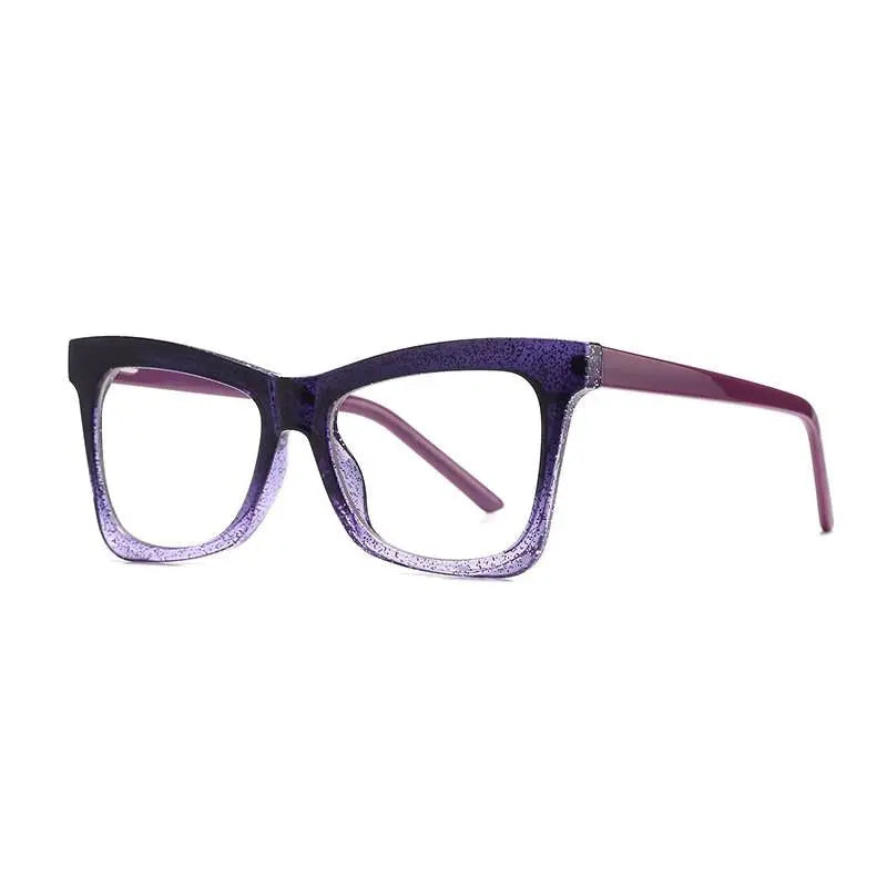 Women's Cat Eye Full Rim Titanium Prescription Glasses 2042 — view 3 | Rx Spectacle