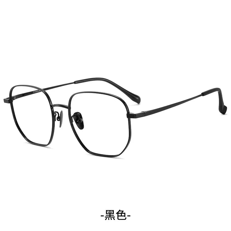 Unisex Polygon Full Rim Titanium Prescription Glasses 86683 — view 5 | Rx Spectacle