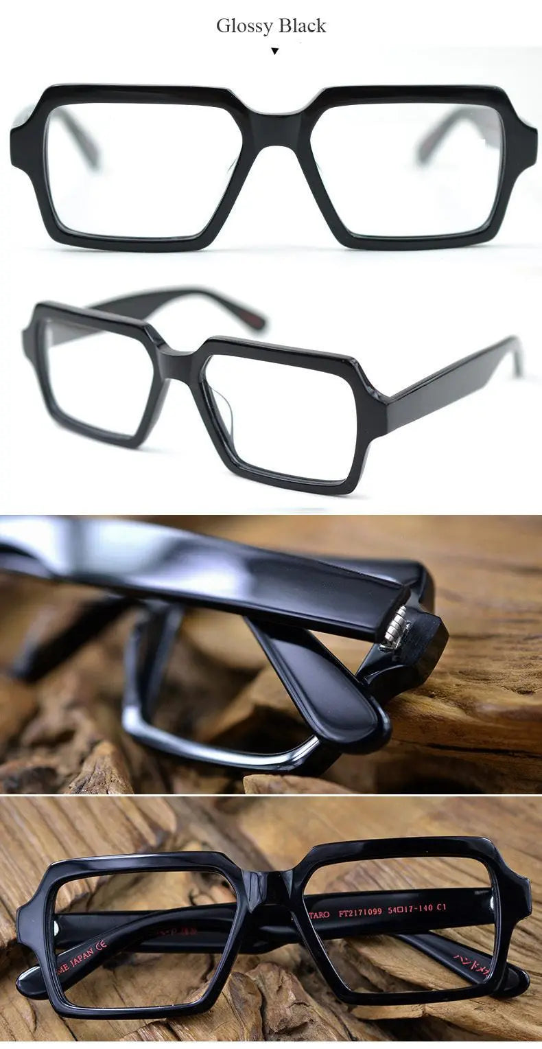 Men's Square Full Rim Acetate Oversized Prescription Glasses Ft2171099 — view 12 | Rx Spectacle