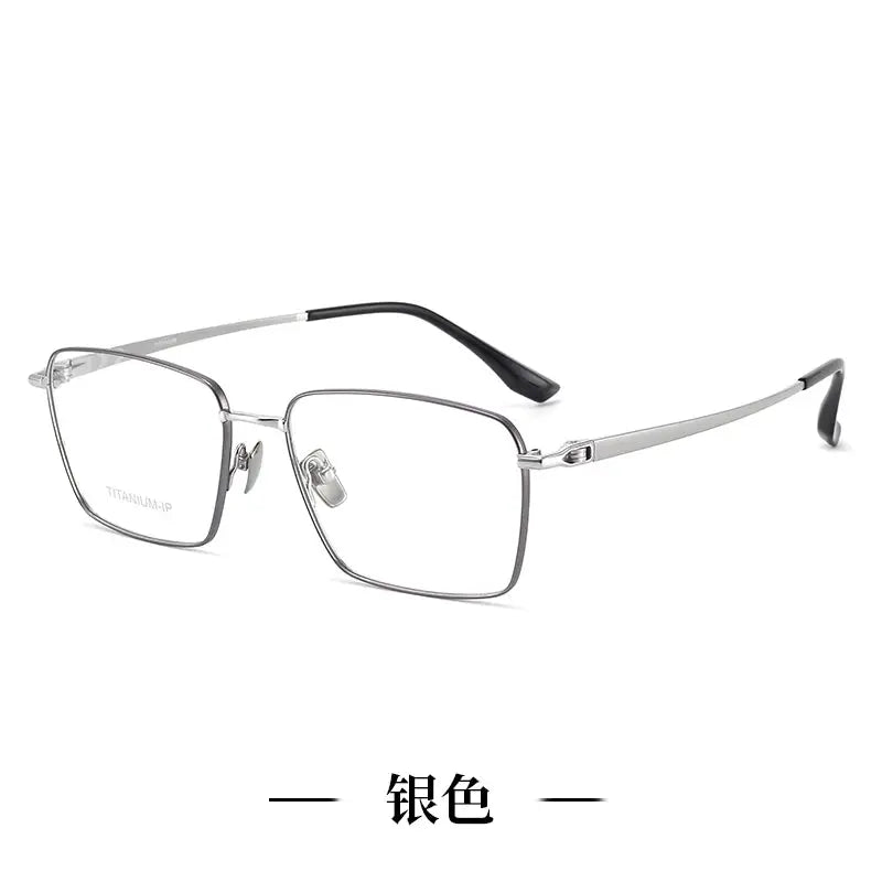 Unisex Polygon Full Rim Titanium Prescription Glasses 81314 — view 3 | Rx Spectacle