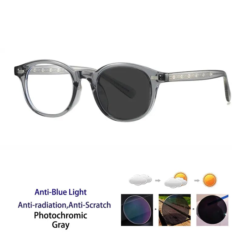 Unisex Round Full Rim TR90 Reading Glasses 28017 — view 6 | Rx Spectacle