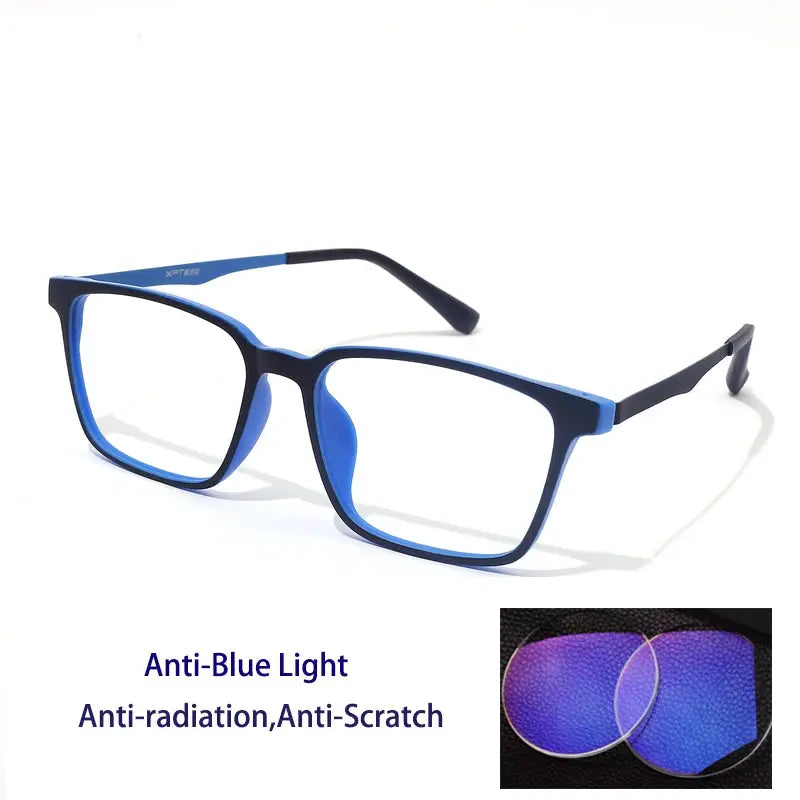 Unisex Square Full Rim Titanium Reading Glasses 722009 — view 7 | Rx Spectacle