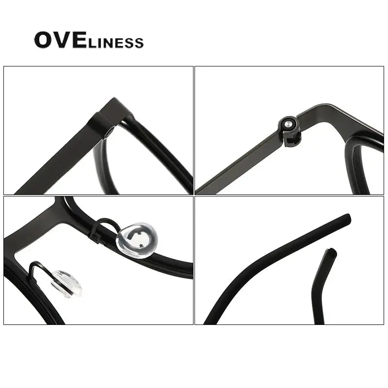 Unisex Square Full Rim Titanium Prescription Glasses O9765 — view 4 | Rx Spectacle
