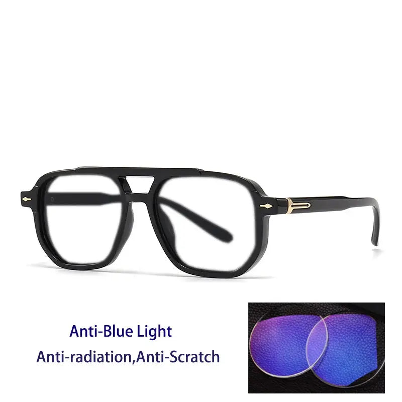 Unisex Square Full Rim TR90 Double Bridge Reading Glasses 60904 — view 7 | Rx Spectacle