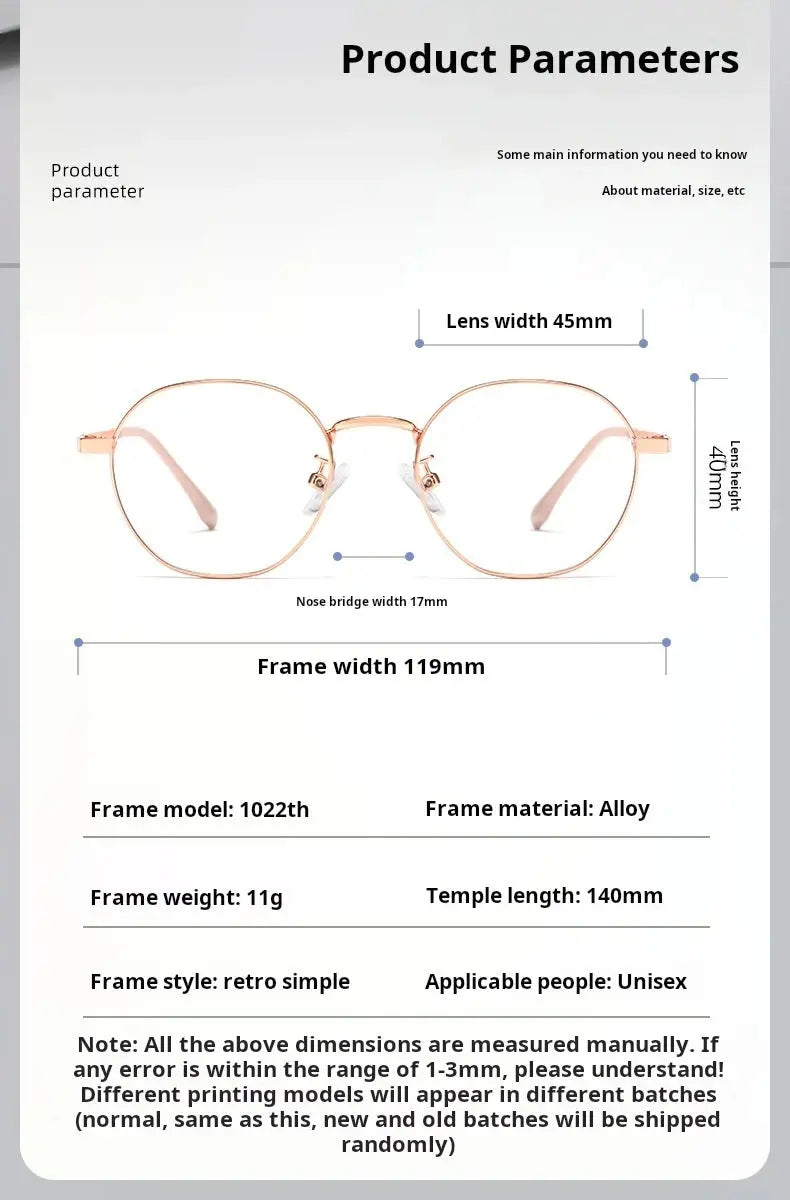 Oval Full Rim Alloy Prescription Glasses 10224 — view 2 | Rx Spectacle