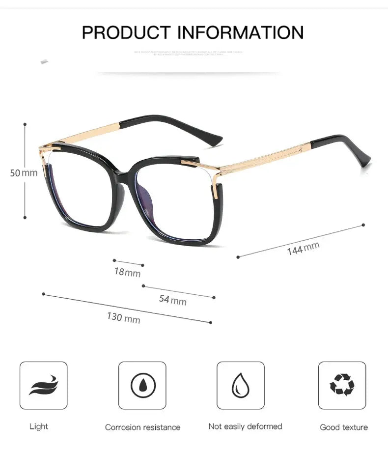 Women's Cat Eye Full Rim TR90 Prescription Glasses 892319 — view 2 | Rx Spectacle