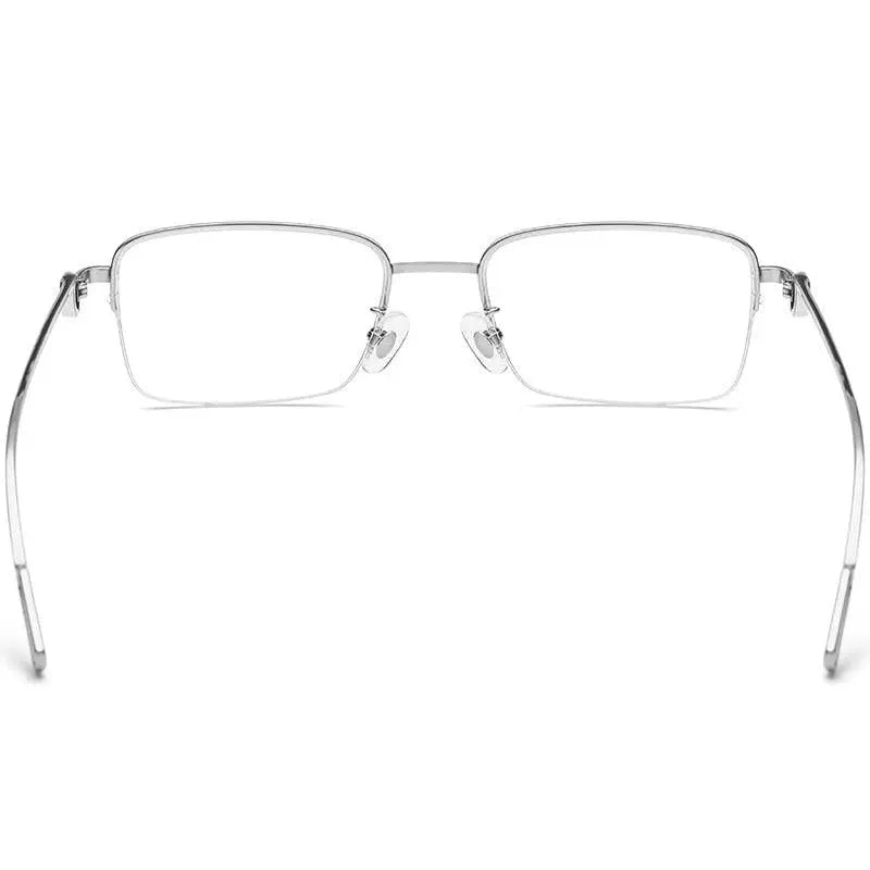 Men's Square Semi-Rimless Titanium Prescription Glasses 150258 — view 7 | Rx Spectacle