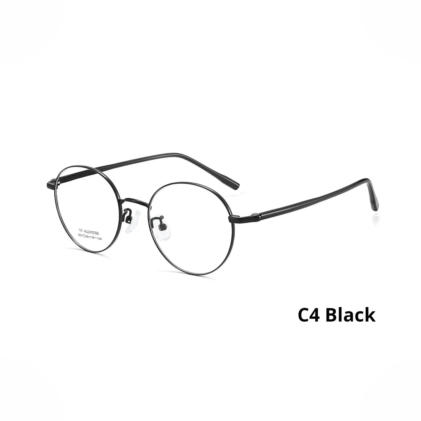 Women's Oval Full Rim Alloy Prescription Glasses 73031 — view 5 | Rx Spectacle