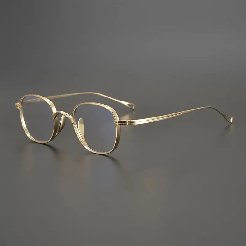 Unisex Square Full Rim Titanium Prescription Glasses 19114 — view 5 | Rx Spectacle