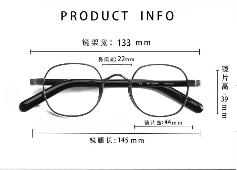 Women's Square Full Rim Titanium Prescription Glasses 366132 — view 2 | Rx Spectacle