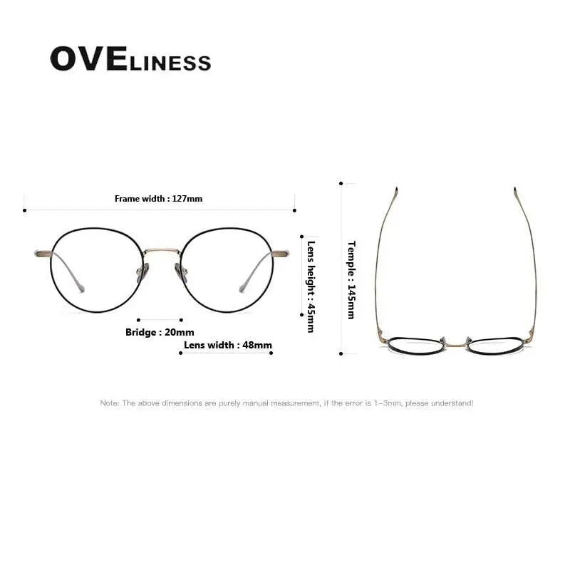 Unisex Round Full Rim Titanium Prescription Glasses — view 11 | Rx Spectacle