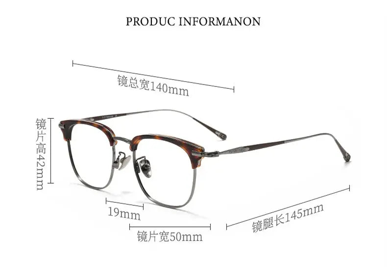 Unisex Square Full Rim Titanium Prescription Glasses 380901 — view 2 | Rx Spectacle