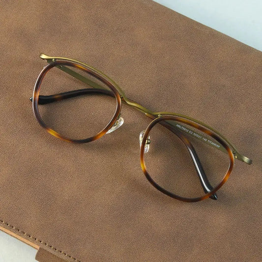 Unisex Square Full Rim Titanium Prescription Glasses 95912 — view 1 | Rx Spectacle