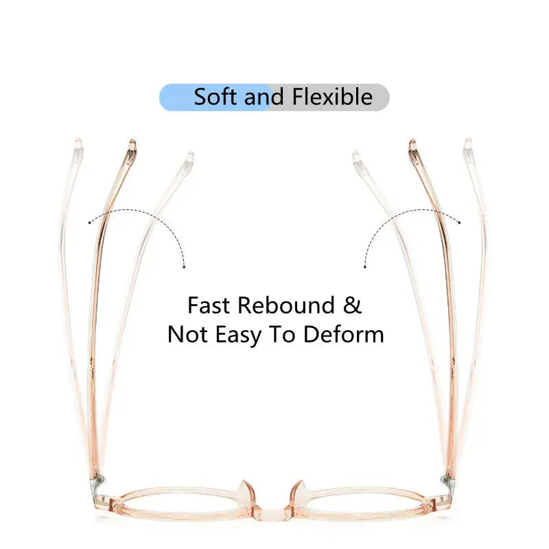 Unisex Oval Full Rim TR90 Flat Top Reading Glasses 7810 — view 5 | Rx Spectacle
