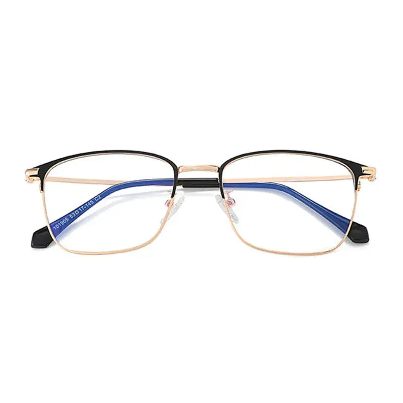 Unisex Square Full Rim Stainless Steel Reading Glasses 101905 — view 8 | Rx Spectacle