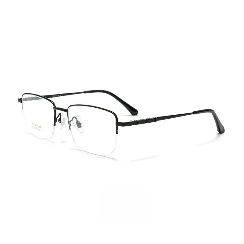 Women's Square Semi-Rimless Titanium Prescription Glasses 69902 — view 4 | Rx Spectacle