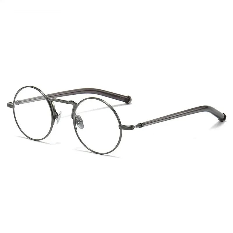 Unisex Round Full Rim Titanium Prescription Glasses 3119m — view 3 | Rx Spectacle