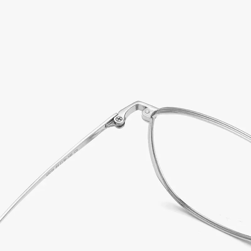 Women's Square Full Rim Titanium Prescription Glasses 5013 — view 3 | Rx Spectacle