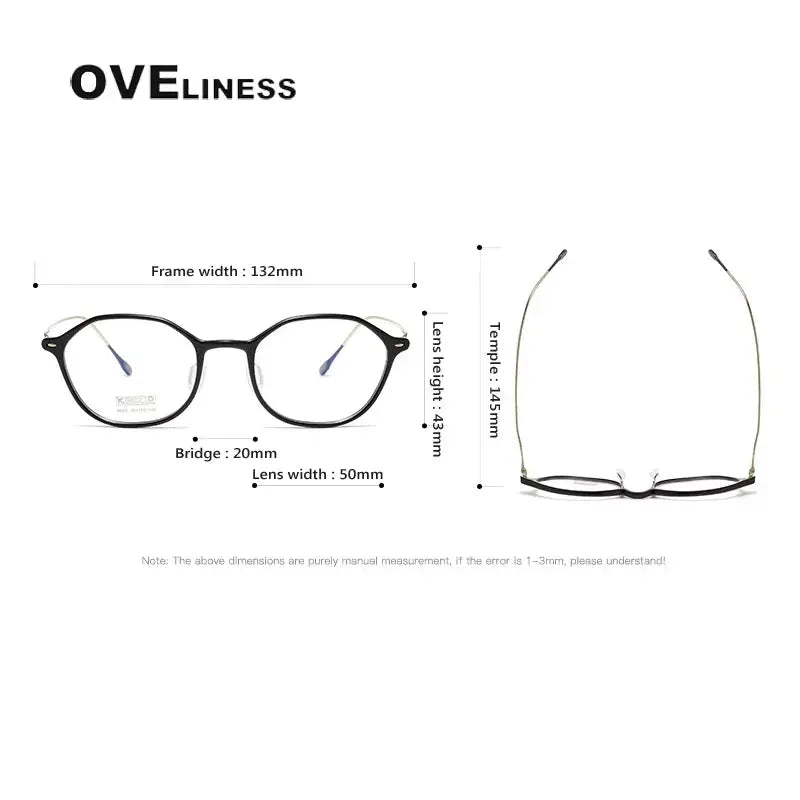 Women's Oval Full Rim Titanium Prescription Glasses 328651 — view 2 | Rx Spectacle