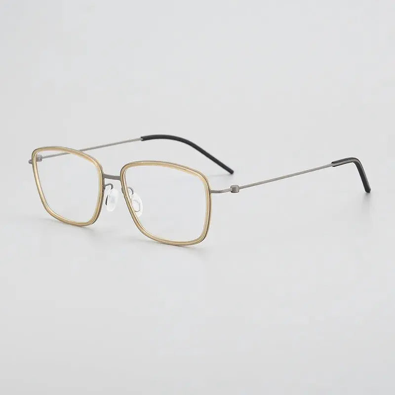 Unisex Square Full Rim Titanium Prescription Glasses 15803 — view 6 | Rx Spectacle