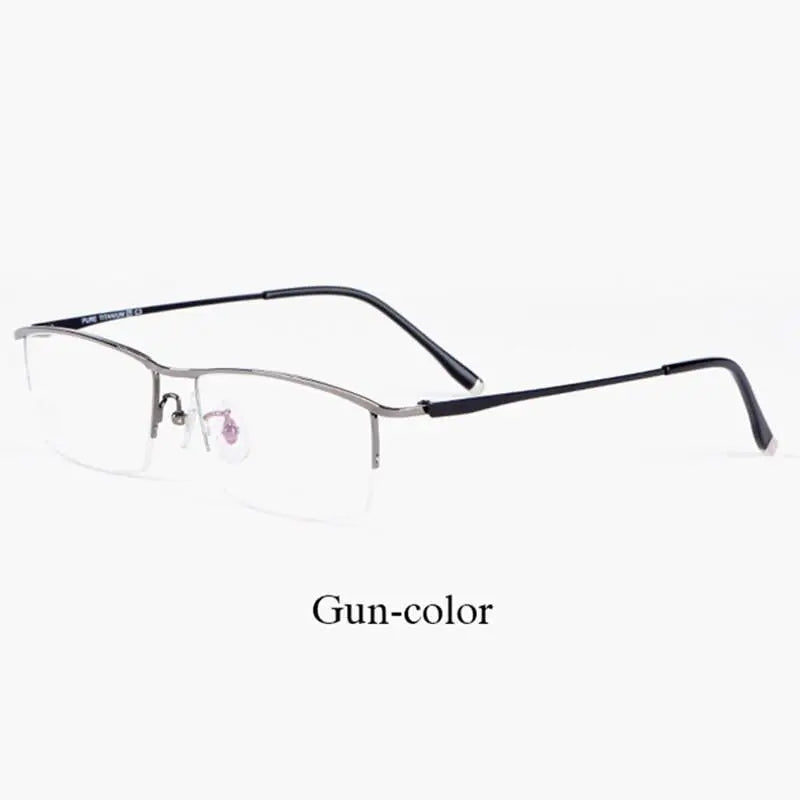 Men's Semi-Rimless Titanium Prescription Glasses J85148 — view 6 | Rx Spectacle