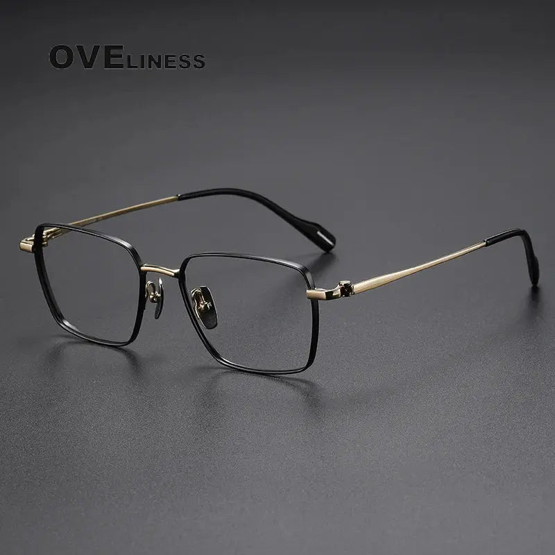 Unisex Polygon Full Rim Titanium Prescription Glasses 781012 — view 4 | Rx Spectacle