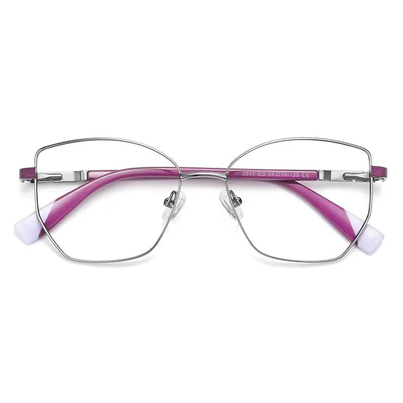 Unisex Square Full Rim Alloy Prescription Glasses 3011 — view 11 | Rx Spectacle
