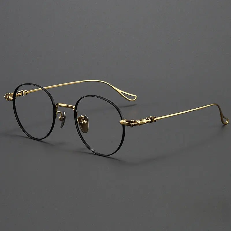 Women's Round Full Rim Titanium Prescription Glasses 88401 — view 4 | Rx Spectacle