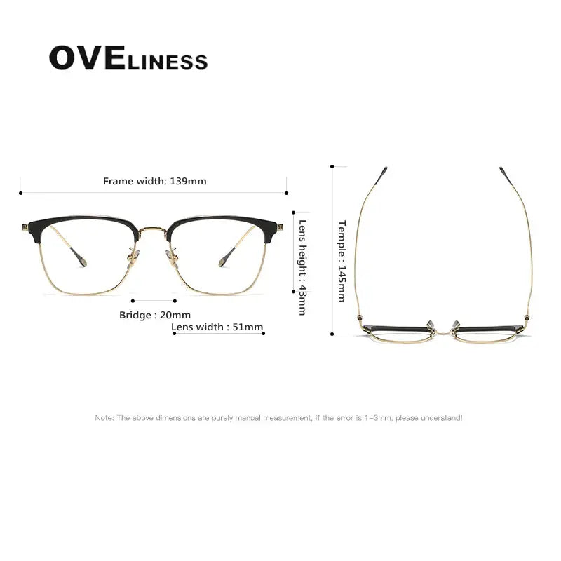 Unisex Square Full Rim Titanium Prescription Glasses 380899 — view 2 | Rx Spectacle