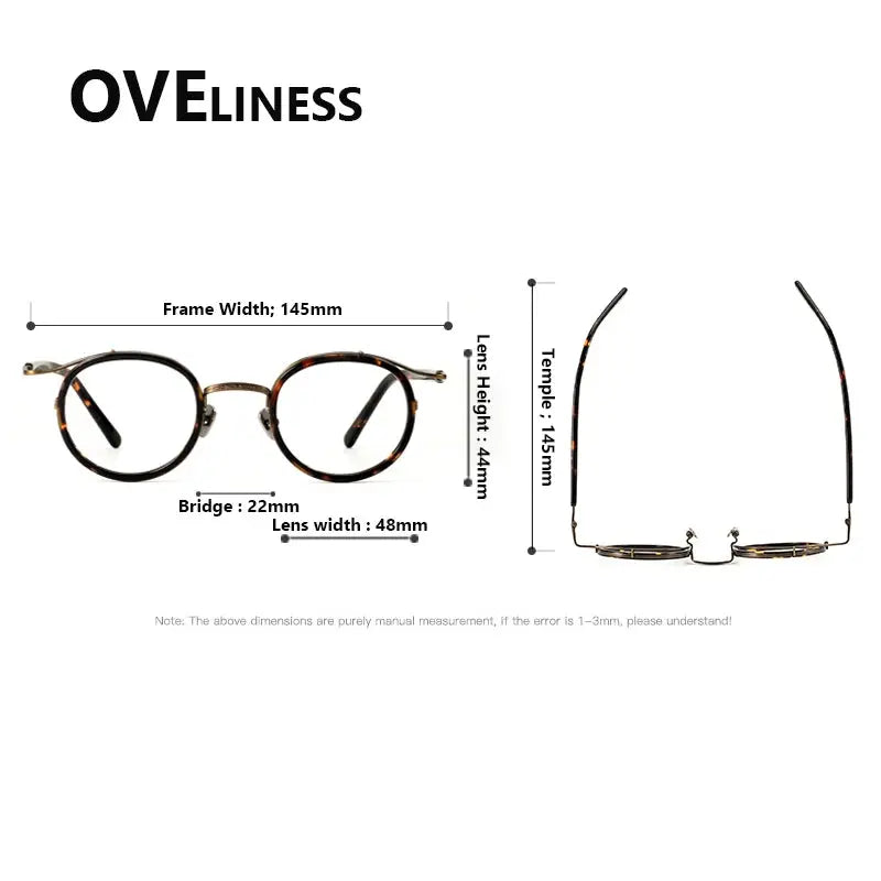 Unisex Round Full Rim Titanium Prescription Glasses 72526 — view 2 | Rx Spectacle