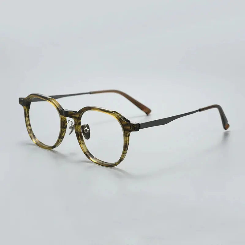 Unisex Square Full Rim Titanium Prescription Glasses 396574 — view 6 | Rx Spectacle