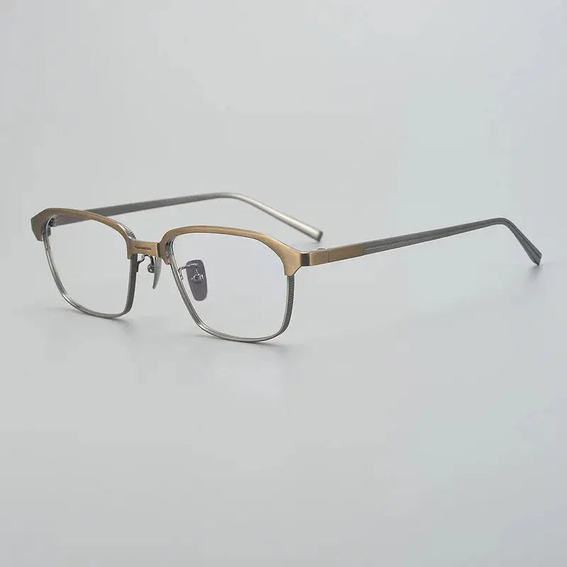 Unisex Square Full Rim Titanium Oversized Prescription Glasses 392024 — view 6 | Rx Spectacle