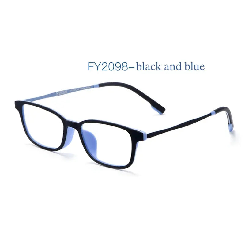 Unisex Square Full Rim Titanium Reading Glasses 29198 — view 4 | Rx Spectacle