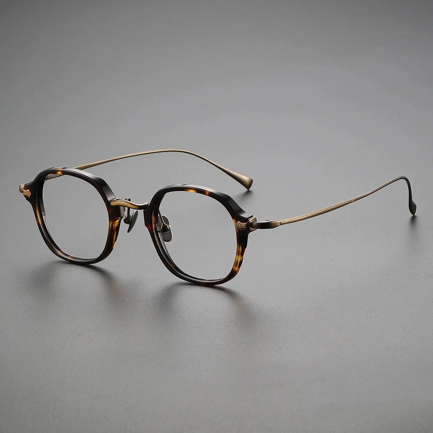 Unisex Square Full Rim Titanium Prescription Glasses 369183 — view 7 | Rx Spectacle