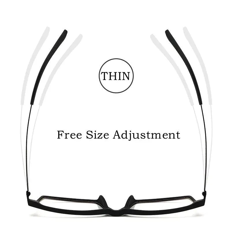 Unisex Square Full Rim Titanium Prescription Glasses 023094 — view 7 | Rx Spectacle