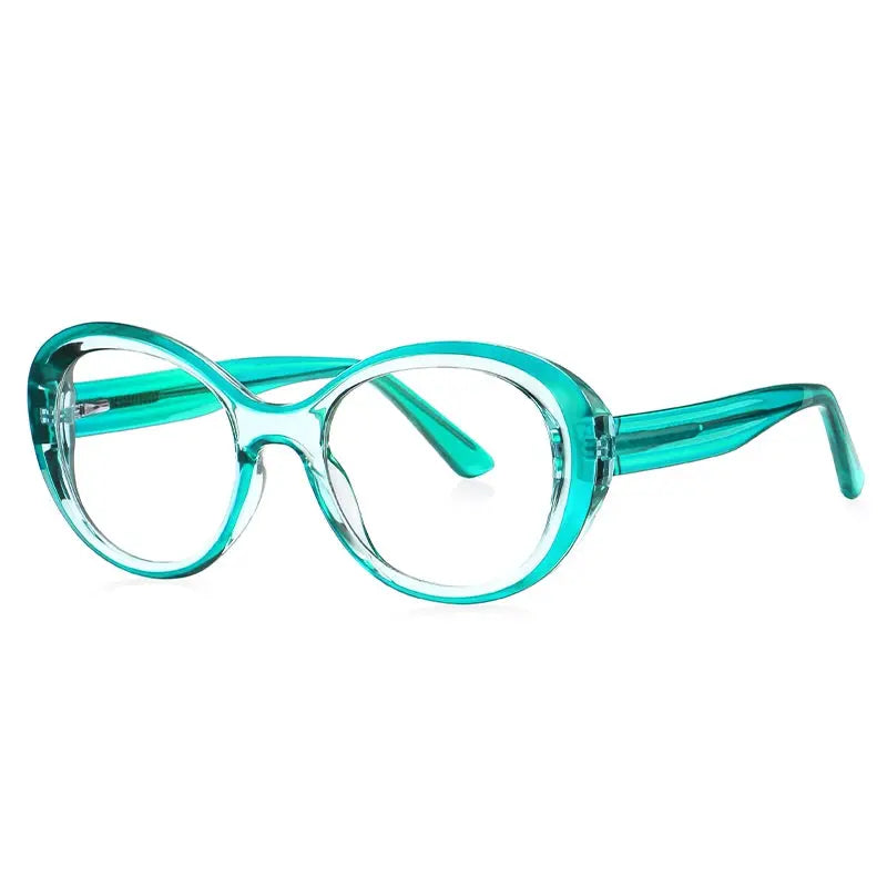 Women's Oval Full Rim TR90 Prescription Glasses J2146 — view 7 | Rx Spectacle