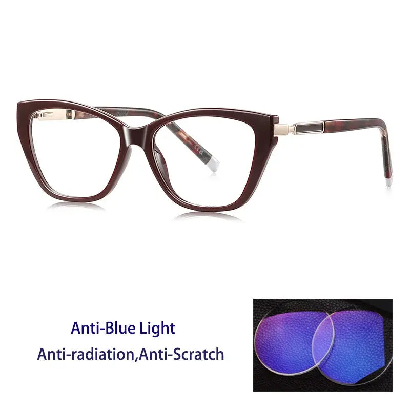 Women's Cat Eye Full Rim Acetate Reading Glasses 72209 — view 8 | Rx Spectacle