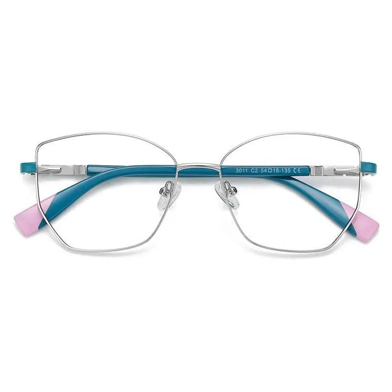 Unisex Square Full Rim Alloy Prescription Glasses 3011 — view 10 | Rx Spectacle