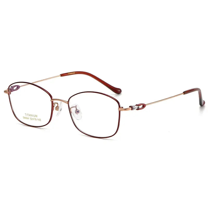 Women's Oval Full Rim Titanium Prescription Glasses 196004 — view 2 | Rx Spectacle