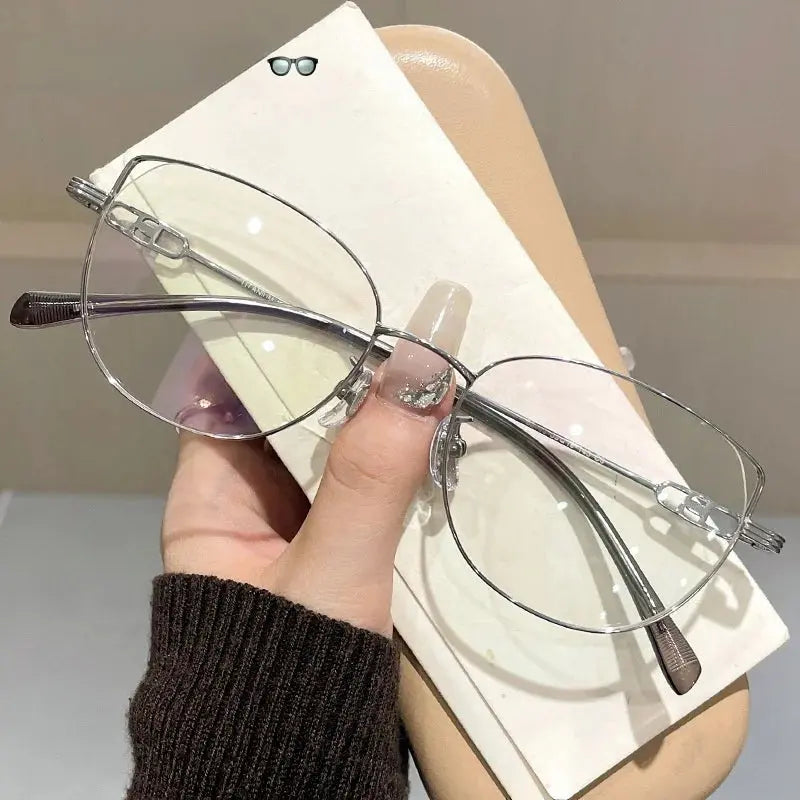 Women's Cat Eye Full Rim Titanium Prescription Glasses 86155 — view 7 | Rx Spectacle
