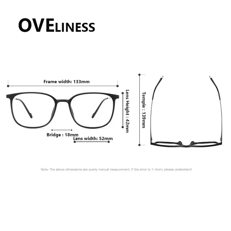Women's Square Full Rim Titanium Prescription Glasses 922345 — view 2 | Rx Spectacle