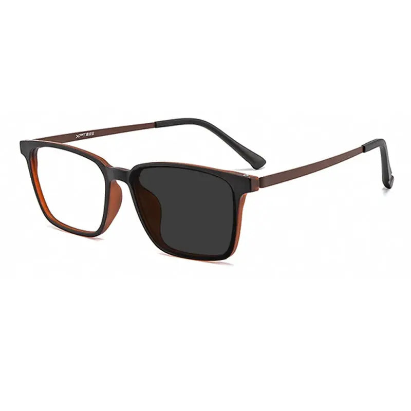 Unisex Square Full Rim Titanium Reading Glasses 8922 — view 12 | Rx Spectacle