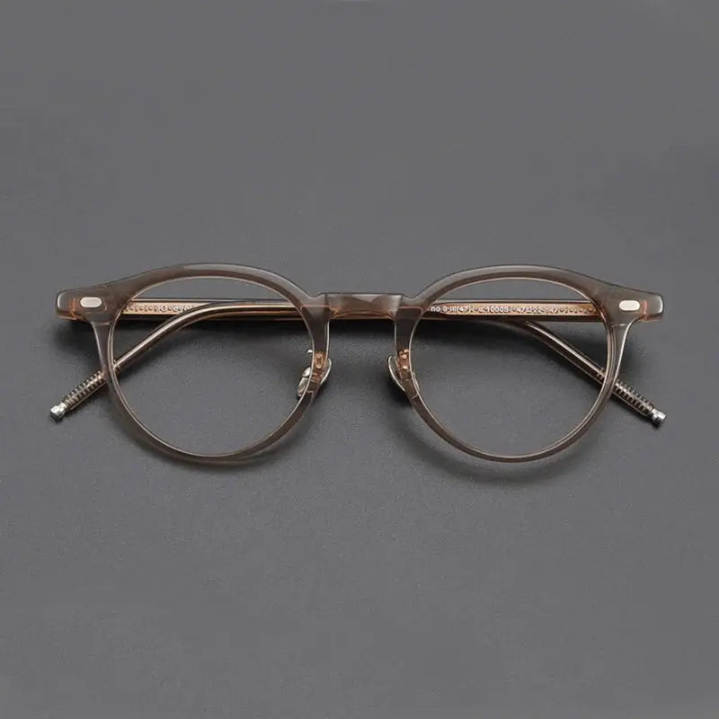 Unisex Round Full Rim Acetate Prescription Glasses 195493 — view 2 | Rx Spectacle