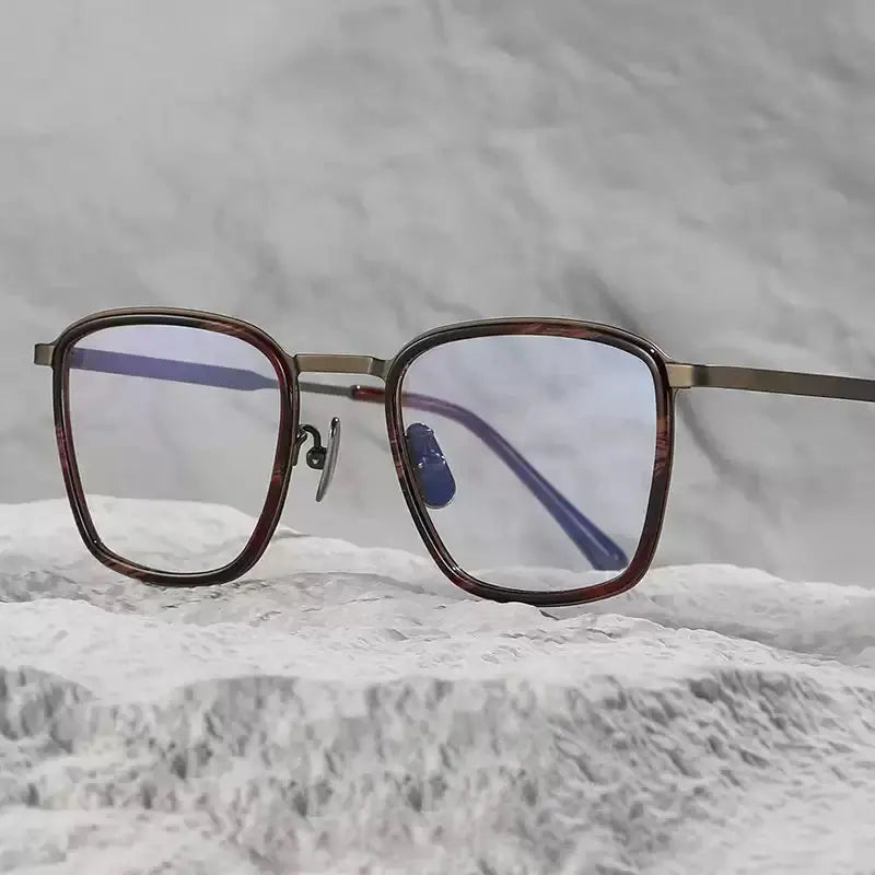 Unisex Square Full Rim Titanium Prescription Glasses 41810 — view 1 | Rx Spectacle