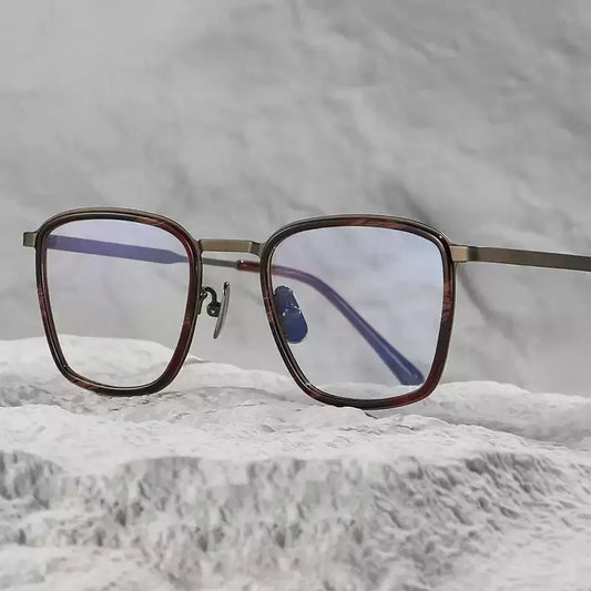 Unisex Square Full Rim Titanium Prescription Glasses 41810 — view 1 | Rx Spectacle