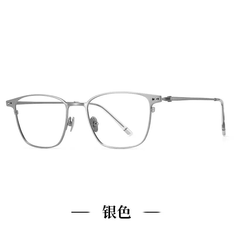 Unisex Square Full Rim Titanium Prescription Glasses 81504 — view 5 | Rx Spectacle