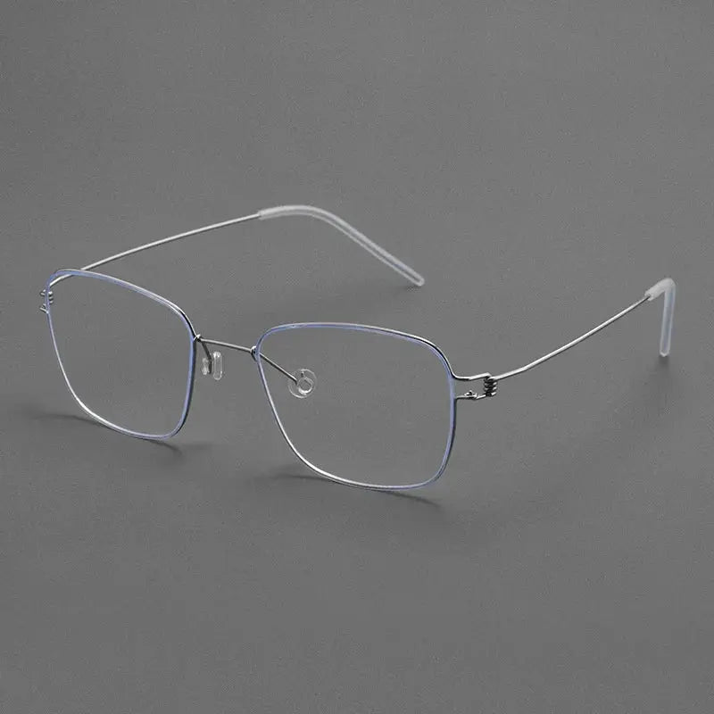 Women's Square Full Rim Titanium Screwless Prescription Glasses 70171 — view 5 | Rx Spectacle