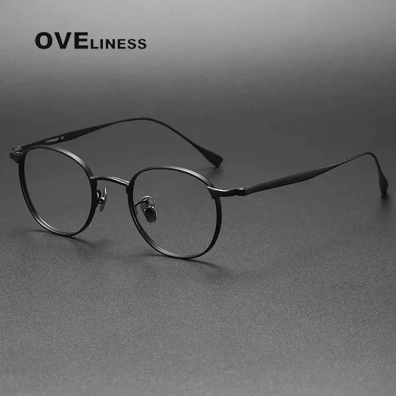 Women's Oval Full Rim Titanium Prescription Glasses 922184 — view 6 | Rx Spectacle