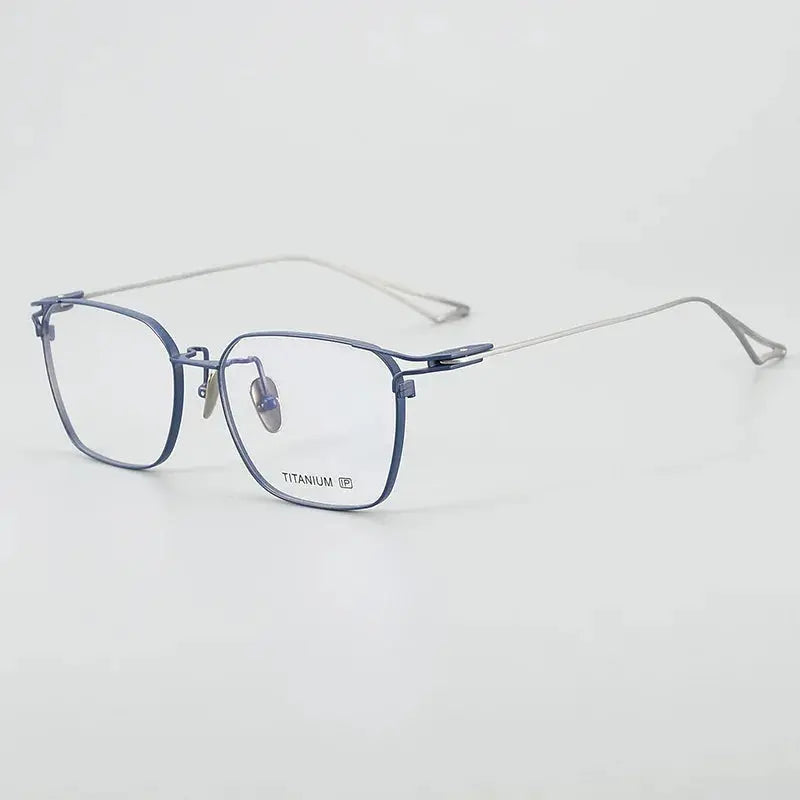 Unisex Square Full Rim Titanium Prescription Glasses 9497 — view 5 | Rx Spectacle