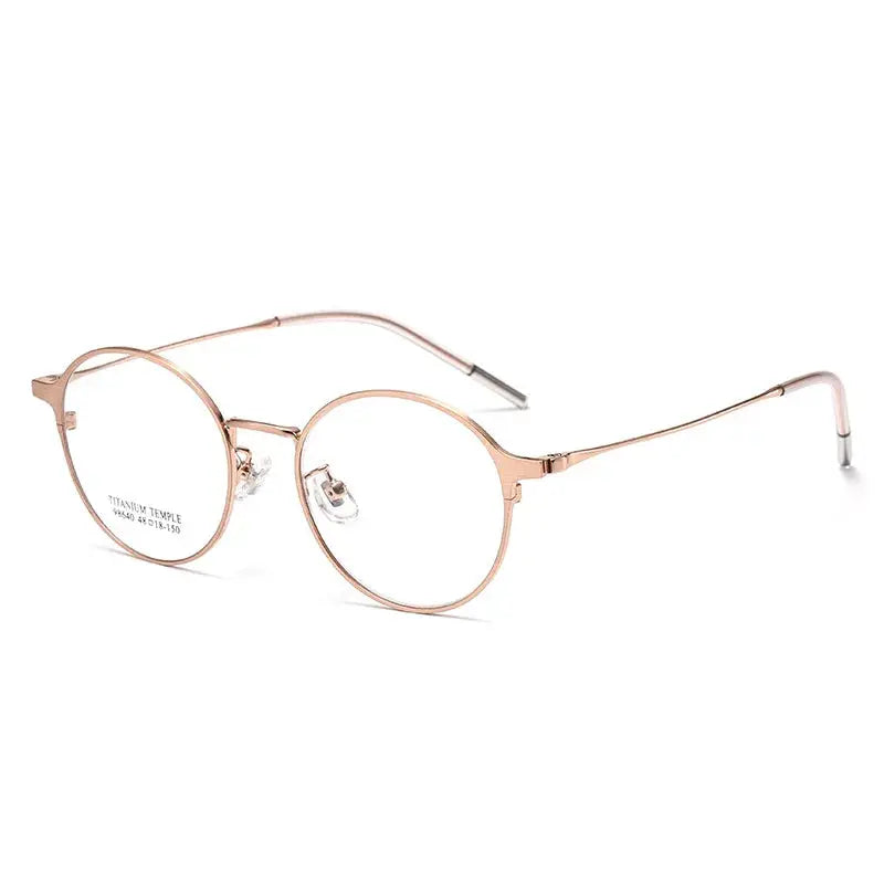 Women's Oval Full Rim Titanium Prescription Glasses 98640 — view 6 | Rx Spectacle
